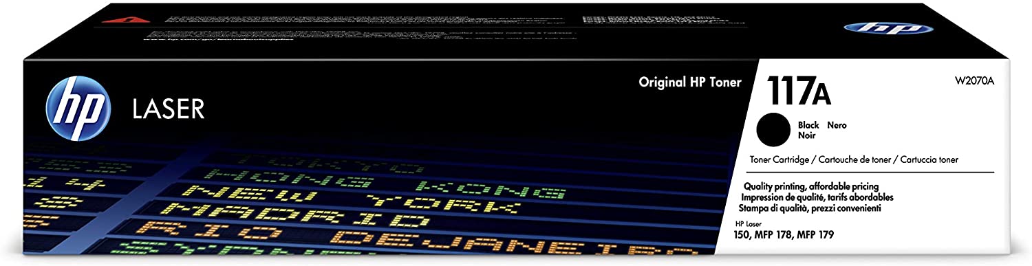 HP W2070A 117A Original Laser Toner Cartridge, Black, Single Pack, Standard