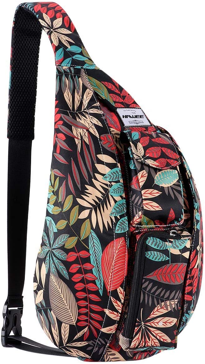 HAWEE Sport Sling Backpack Travel Chest Shoulder Bag Crossbody Daypack Casual for Men Women Teens Work Travel Study Outdoor Climbing Hiking Running