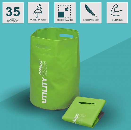 Colapz Multi Purpose Collapsible Camping - Laundry - Beach - Waterproof Utility Bag - 35l - Green - Image 2