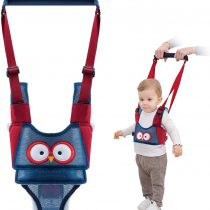 Vicloon Baby Walking Harness, Safe Walking Belt, Hand-Held Baby Walker, Removable, Adjustable Walking Harness, Mesh-Design Breathable Handheld Baby Walker Toddler Walking Assistant - Blue
