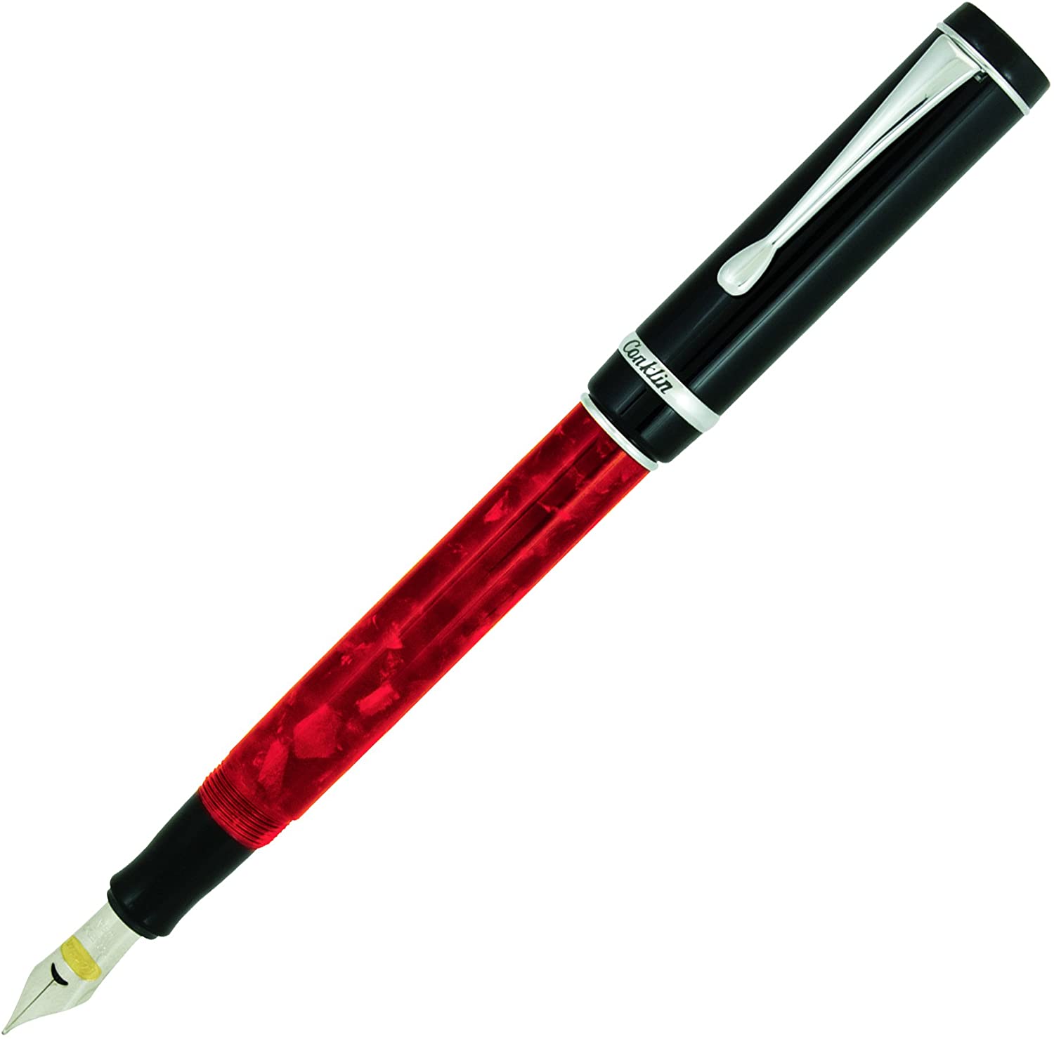 Conklin CK71383 Duragraph Nights Stub Nib Fountain Pen - Red