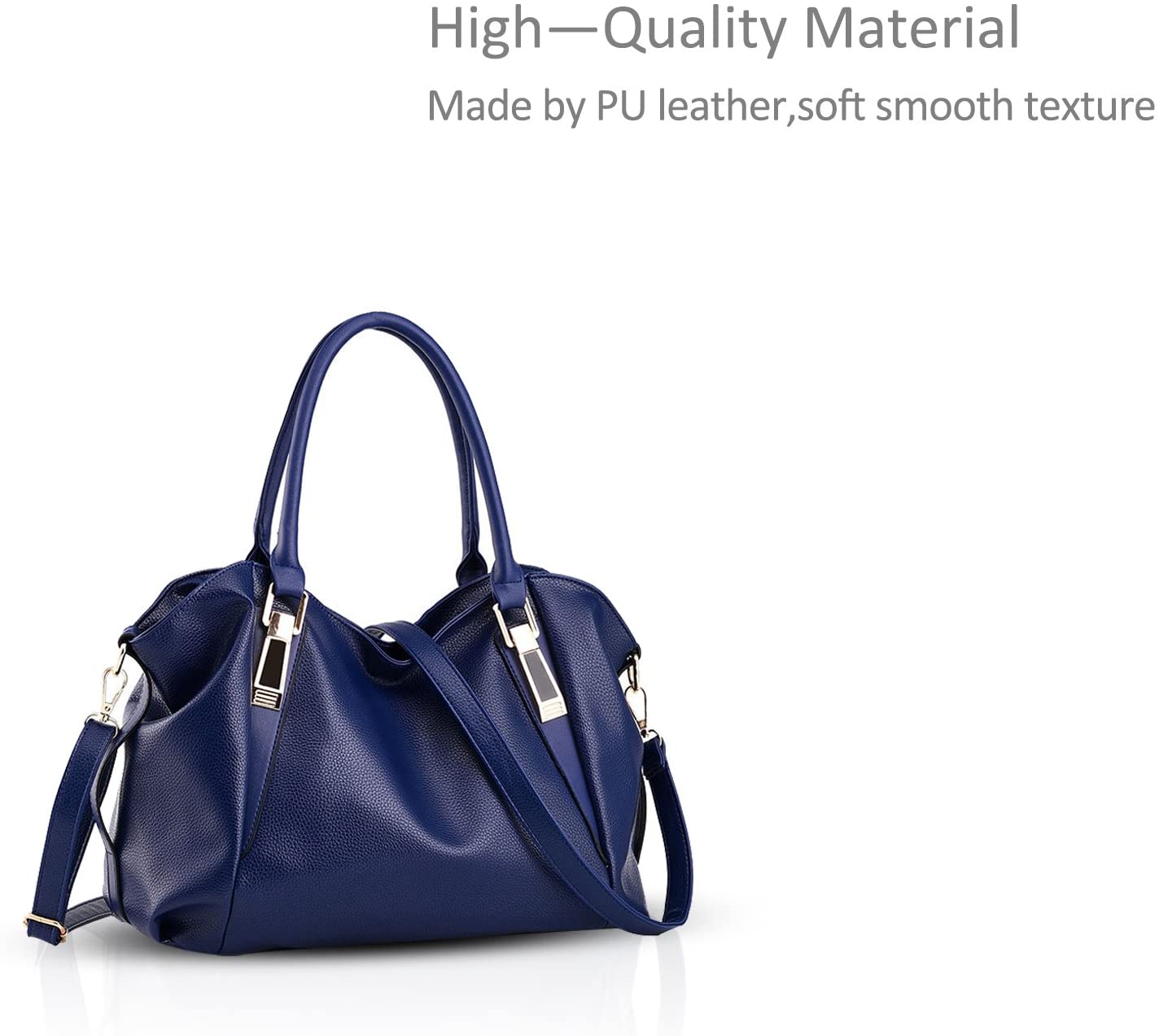 Nicole&Doris New Bag Ladies Classic Casual Fashion Soft Bag Portable Shoulder Bag Women Messenger Bags Women Purse Sapphire - Image 3