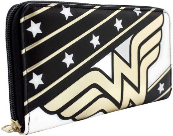DC Wonder Woman Stars & Stripes Zip Around Coin ID Clutch Purse