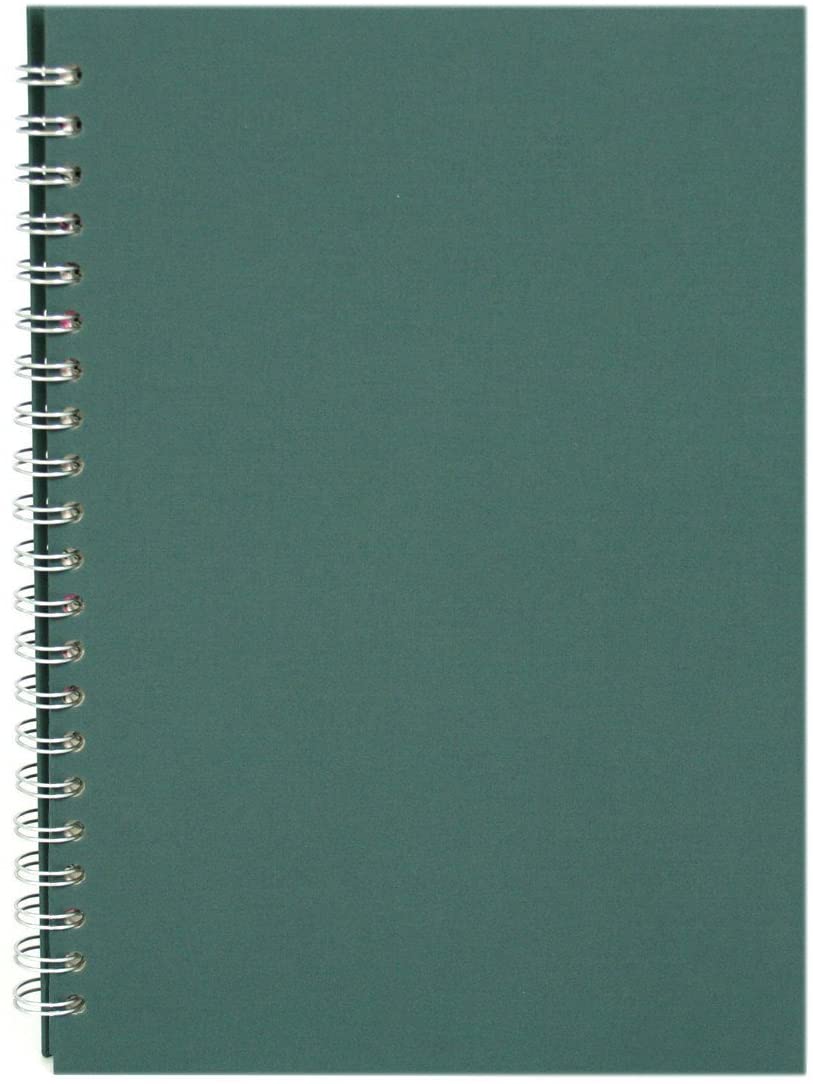 Pink Pig Sketchbook A4 150gsm Acid Free White Paper 70 Pages (35 Leaves) (Green, A4)
