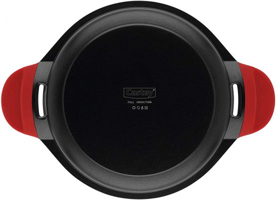 Fundix 28 cm Low Casserole with Lid 24 Cm Nero e rosso - Image 2