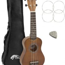 TIGER UKE12-NT | Beginners Soprano Ukulele | with Bag | Natural