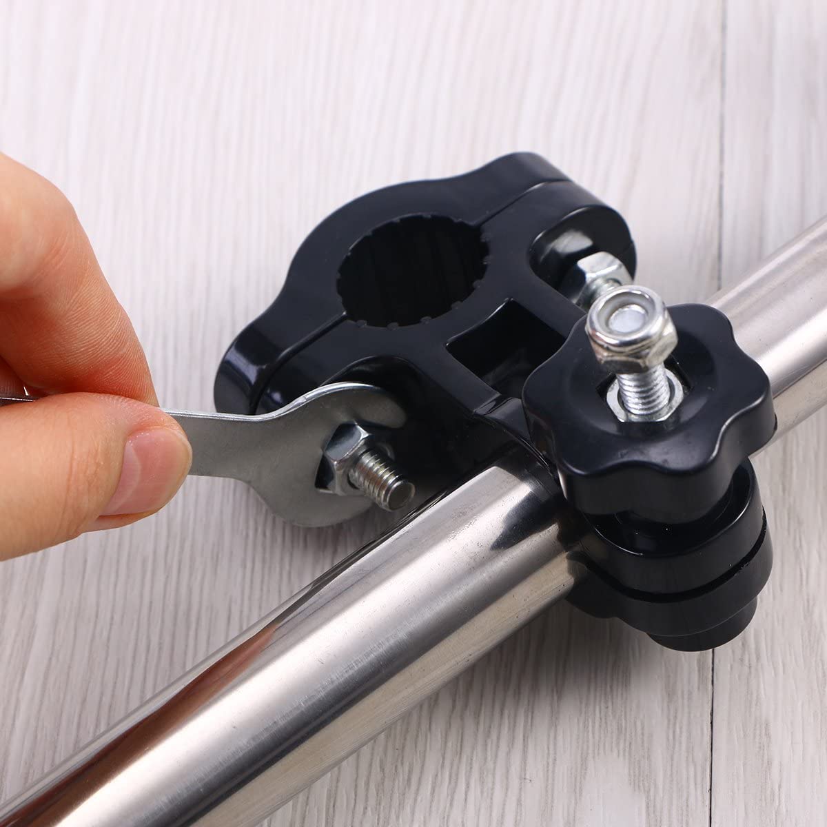 OUNONA Umbrella Mount Stand Adjustable Outdoor Umbrella Holder for Bike Electric Bicycle Stroller Wheel Chair (Black) - Image 4