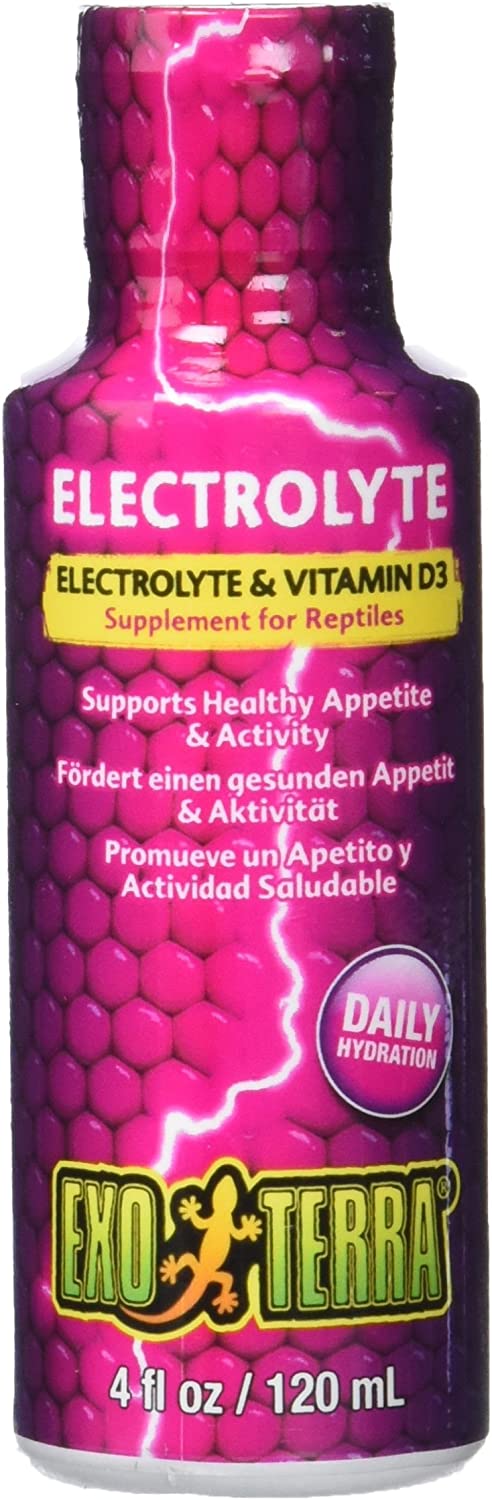 Exo Terra Electrolyte and Vitamin D3 Supplement 120 ml, Pink, 120 ml (1er Pack)