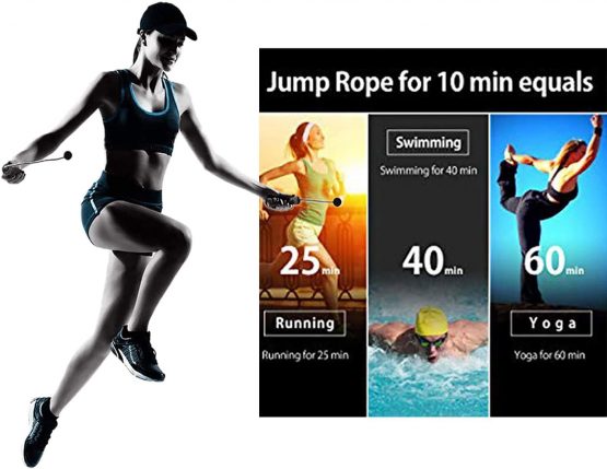 HONGXIN-SHOP Ropeless Jump Rope Weighted Cordless Skipping Rope Length Adjustable Tangle Free Wireless Speed Rope for Sport Exercise MMA Training Fitness Suitable for Adults and Kids Semi-load - Image 4