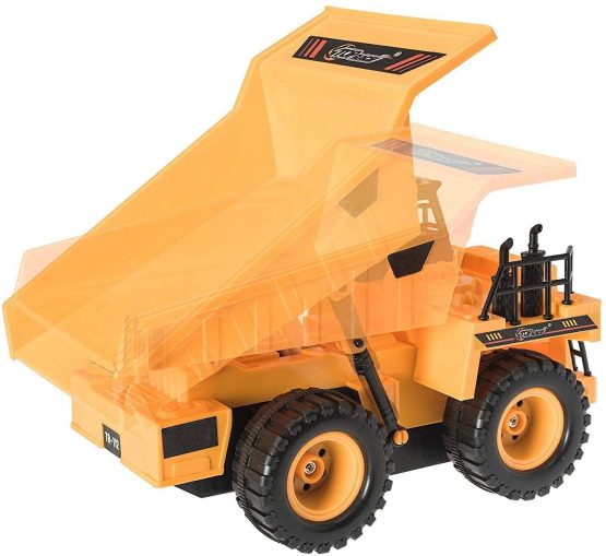 Top Race 5 Channel Fully Functional RC Dump Truck Toy, Remote Control Toys - Heavy Duty Construction Trucks With Lights Sound for Kids Adults ChildrenTR-112AA - Image 2