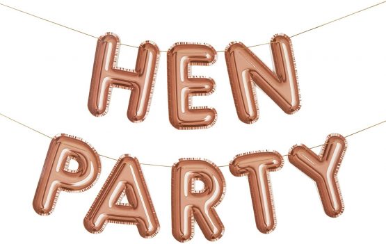 Neviti 773970 Glitz & Glamour-Hen Party Paper Bunting Garland, Pink/Rose Gold, 0 x 0 x 0
