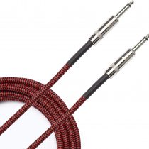 D'Addario Guitar Cable - Guitar Lead - Instrument Cable - Guitar Accessories - Braided Cable - 15 Feet/4.57 Meters - Red - 1 Pack