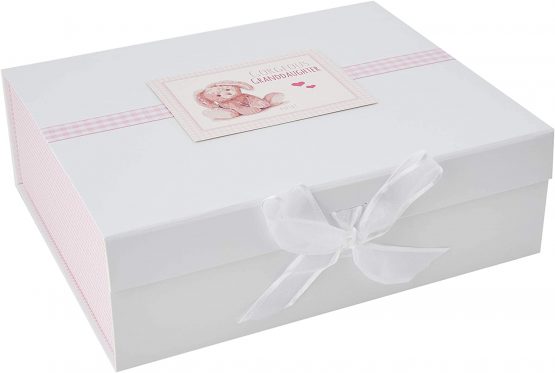 White Cotton Cards Pink Gorgeous Granddaughter Keepsake Box (NRP17X), of