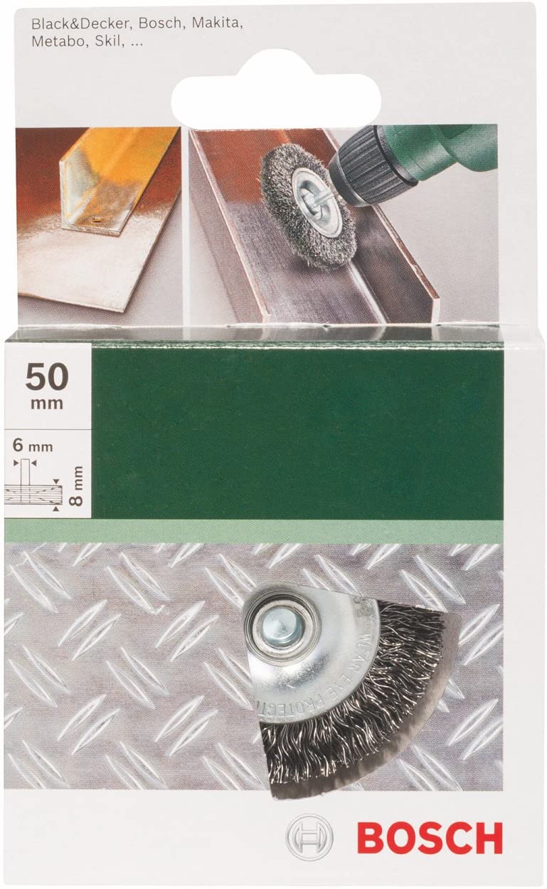 Bosch 2609256526 6 x 50 mm Wire Wheel Crimped Wire Shank, Silver - Image 2