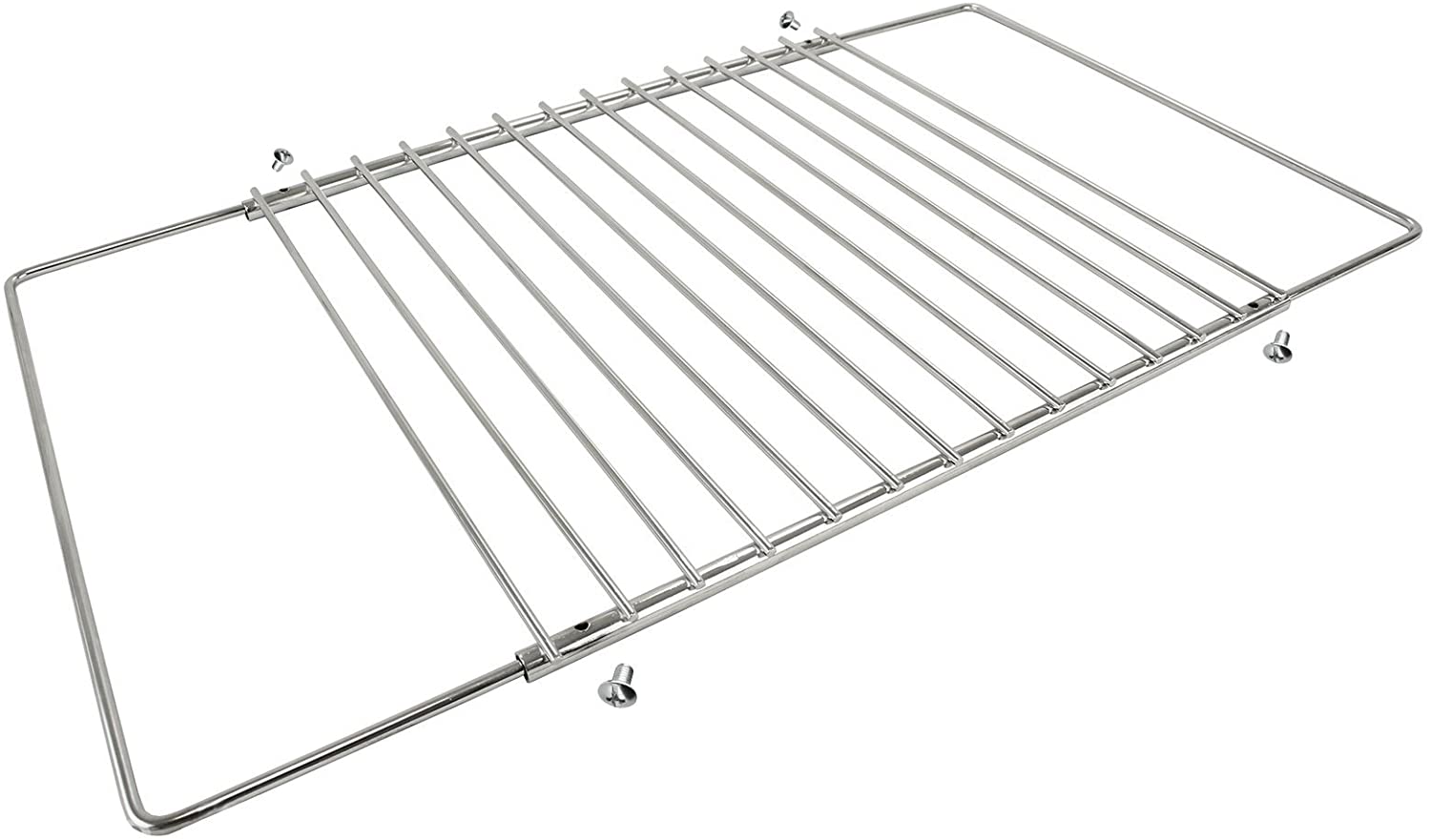SPARES2GO Universal Adjustable BBQ Grill Shelf for All Makes of Barbecue (310mm x 360 to 530mm), Silver - Image 4