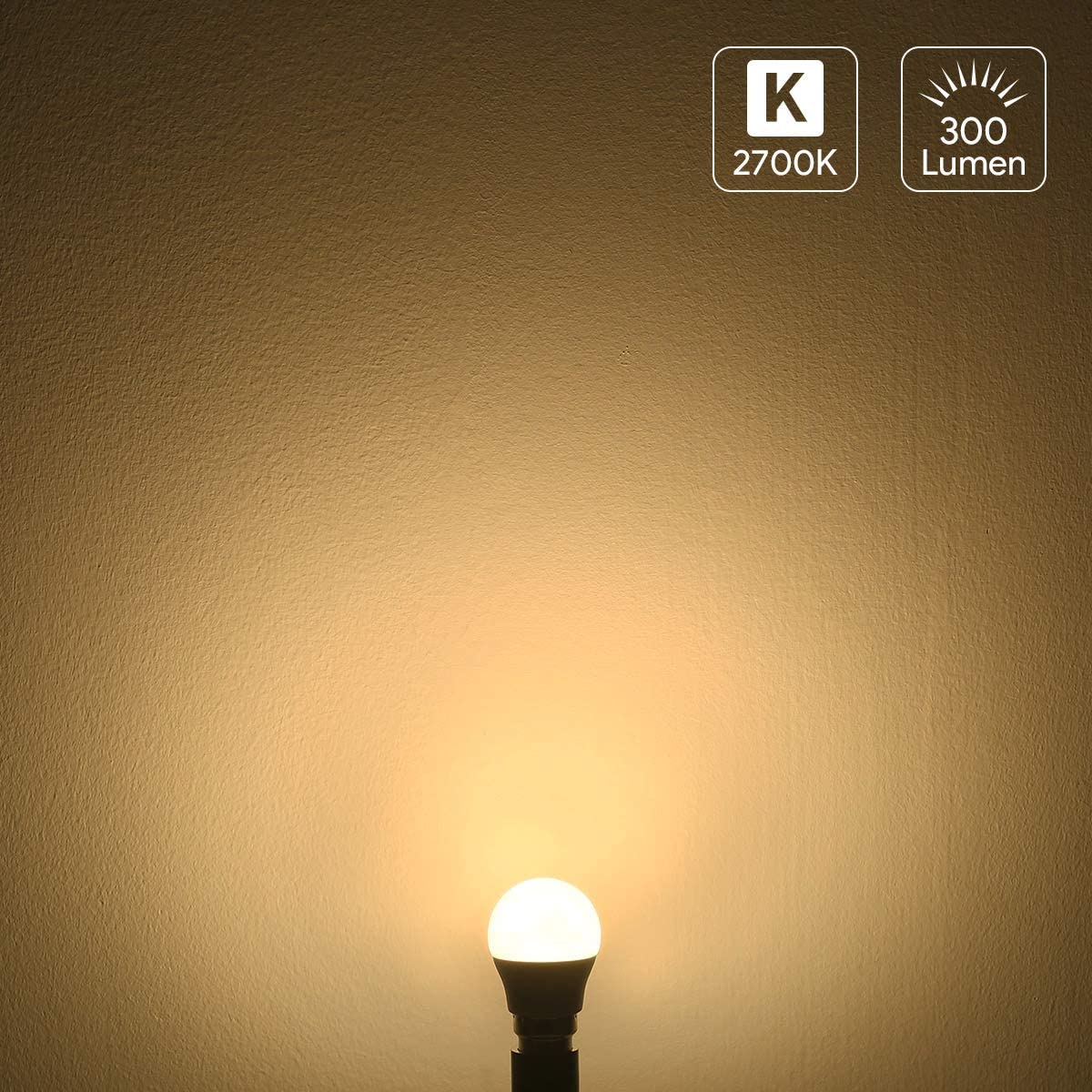 Lepro Bayonet Light Bulbs, 40W Equivalent, Warm White 2700K, 4.9W 470lm B22 LED Bulb, G45 Golf Ball Energy Saving Lightbulbs - Image 2