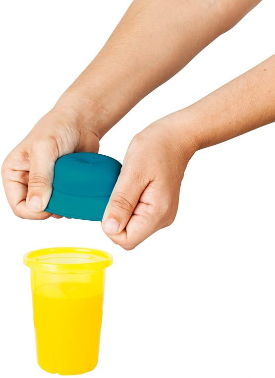 Boon SNUG Stretchy Silicone Lids with Straws, No Spill Baby Sippy Lids for Toddlers and Babies, Ideal Baby Shower Gift for New Parents, Suitable from 12 Months+, B11149A1 - Image 2