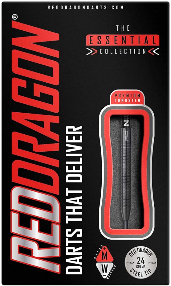 RED DRAGON Razor Edge Black 20g, 22g, 24g, 26g, 28g Steeltip or 20g Softip Tungsten Darts with Flights and Stems - Image 4