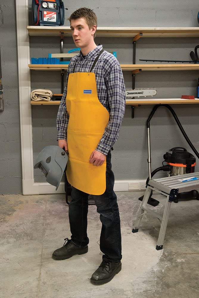 Silverline 633505 Welders Apron Full Length, Brown - Image 2
