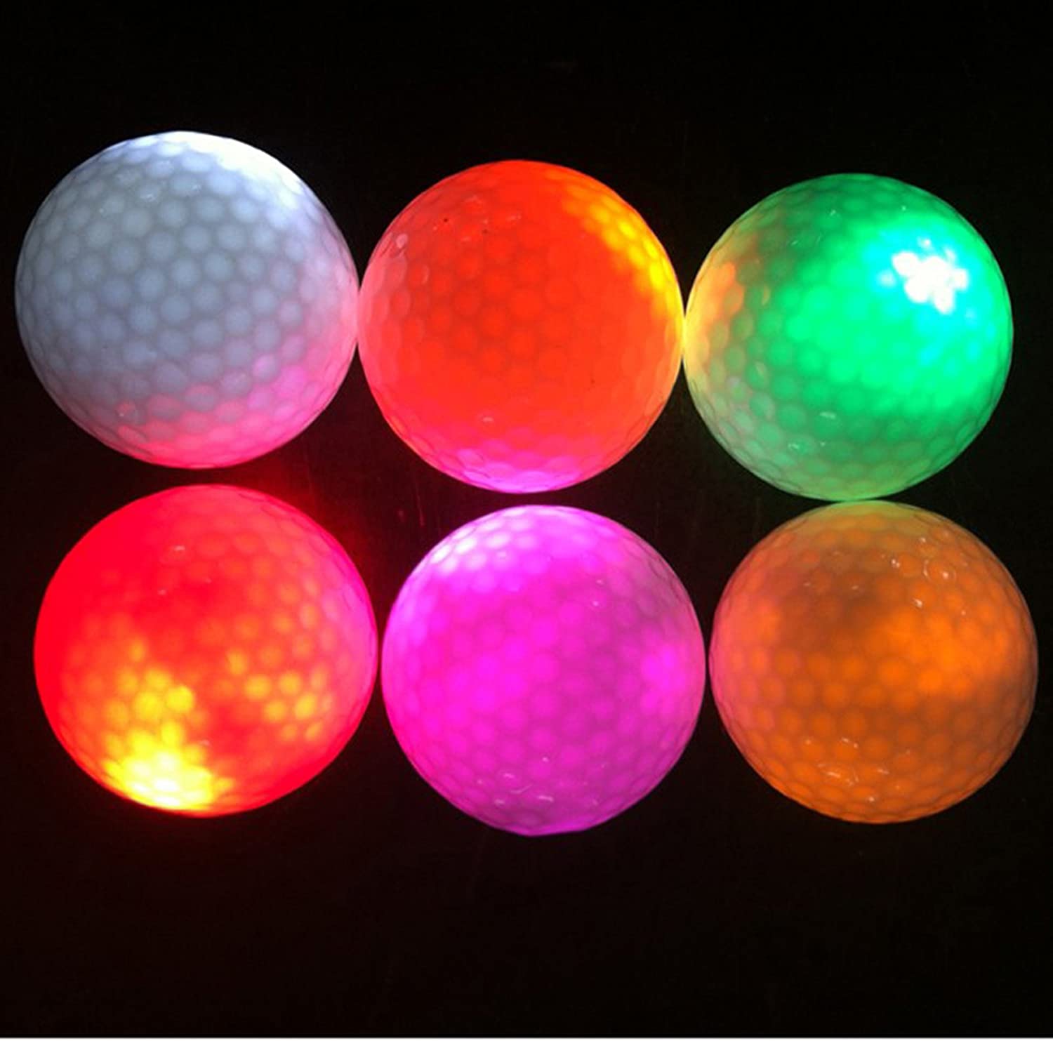 6-piece Pack Colorful Golf Balls Surlyn Golf Balls for Golf Course (JT-003), white surface - Image 3
