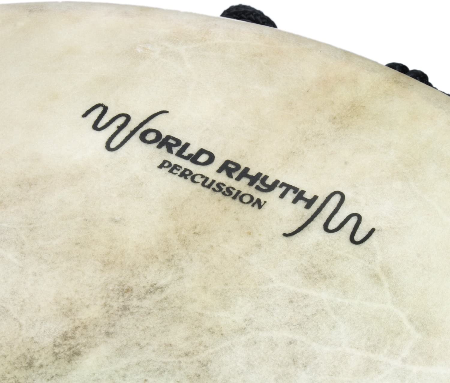 World Rhythm 11 Inch Rope Tuned Djembe Drum - Orange African Synthetic Hand Drum - Image 4