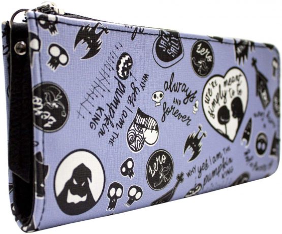 Nightmare Before Christmas Jack and Sally Forever Coin and Card Clutch Purse Purple