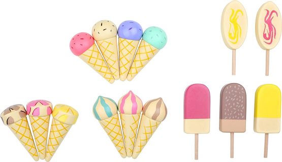 small foot 1248 Movable wooden ice cream stand, accessories for shop and children's kitchen, 15 sorts, from 3 years old - Image 2
