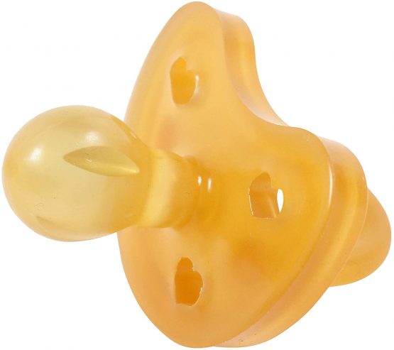 SWEETIE Rubber Pacifier Natural Rubber Pacifier Rounded Heart Shape Rubber 1 Count (0-6 Small) - Image 3