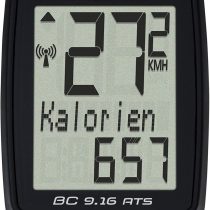 Sigma Sport Bicycle Computer BC 9.16 ATS, 9 Functions, Maximum Speed, wireless Bike Computer, Black