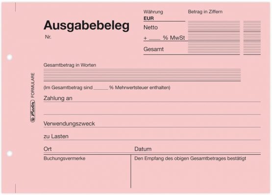 Herlitz Ausgabebeleg A6 – 50 Sheets – 1 x Pack of 20 - Image 3