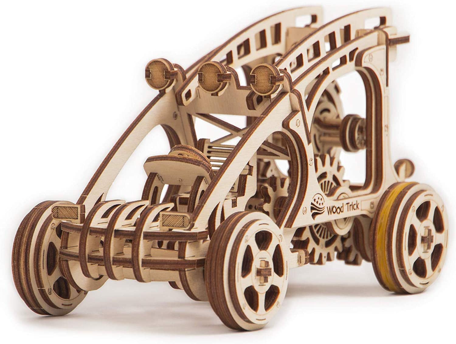 Wood Trick Dune Buggy Toy Car Mini, Wooden Dune Buggy Model Kit Mechanical Model to Build, Wooden Car Toys, 3D Wooden Puzzle