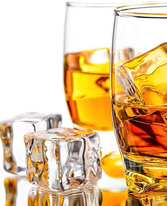 VGOODALL Dotters Clear Fake Ice Cubes, 20PCS 2.5cm Plastic Ice Cubes Clear Acrylic Fake Ice Cubes Decorative Crystal Ice Rocks for Display Photography Props Wedding Centerpiece Vase Fillers