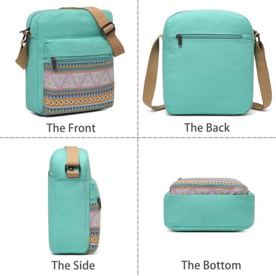 Cross Body Bag, VASCHY Small Canvas Messenger Bag for Women Girls 5.2L Lightweight Shoulder Bag Handbag for Ladies with Inner Water Bottle Pocket - Image 2