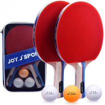 Joy.J Sport Table Tennis Bats, Pingpong Racket Set with 2 Bats and 3 Balls, TT Paddle for Home Indoor or Outdoor Play (Recreational set)