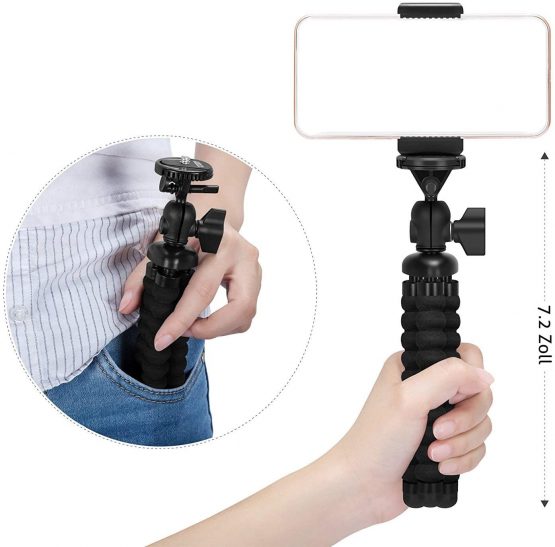Ailun Phone Camera Tripod Mount/Stand,Compact Phone Holder,Compatible for iPhone 13 11 12 Pro Max mini and More Cellphone&Camera - Image 3