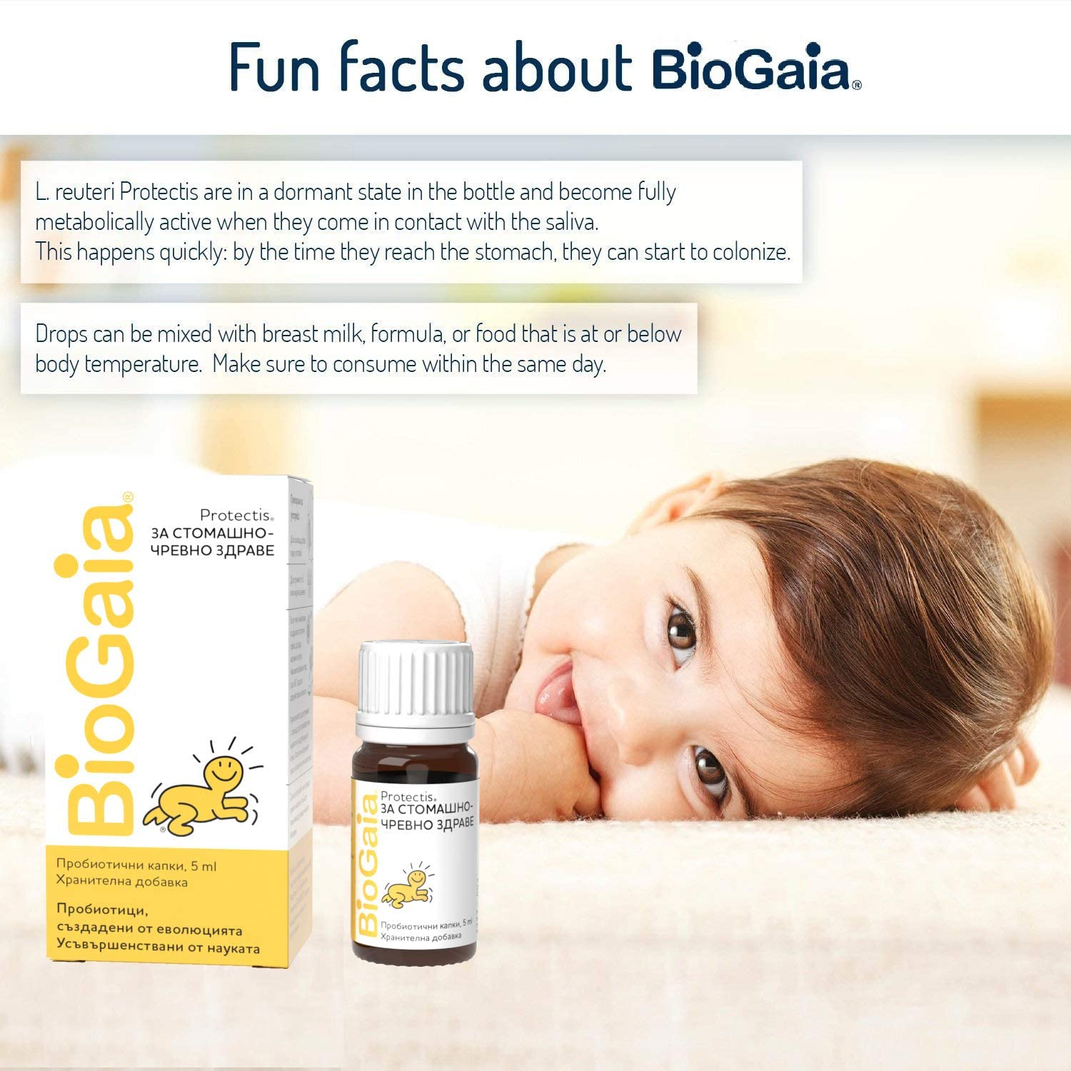 BioGaia Lactobacillus Reuteri ProTectis Drops 5ml, Yellow, 5 ml (Pack of 1) - Image 4