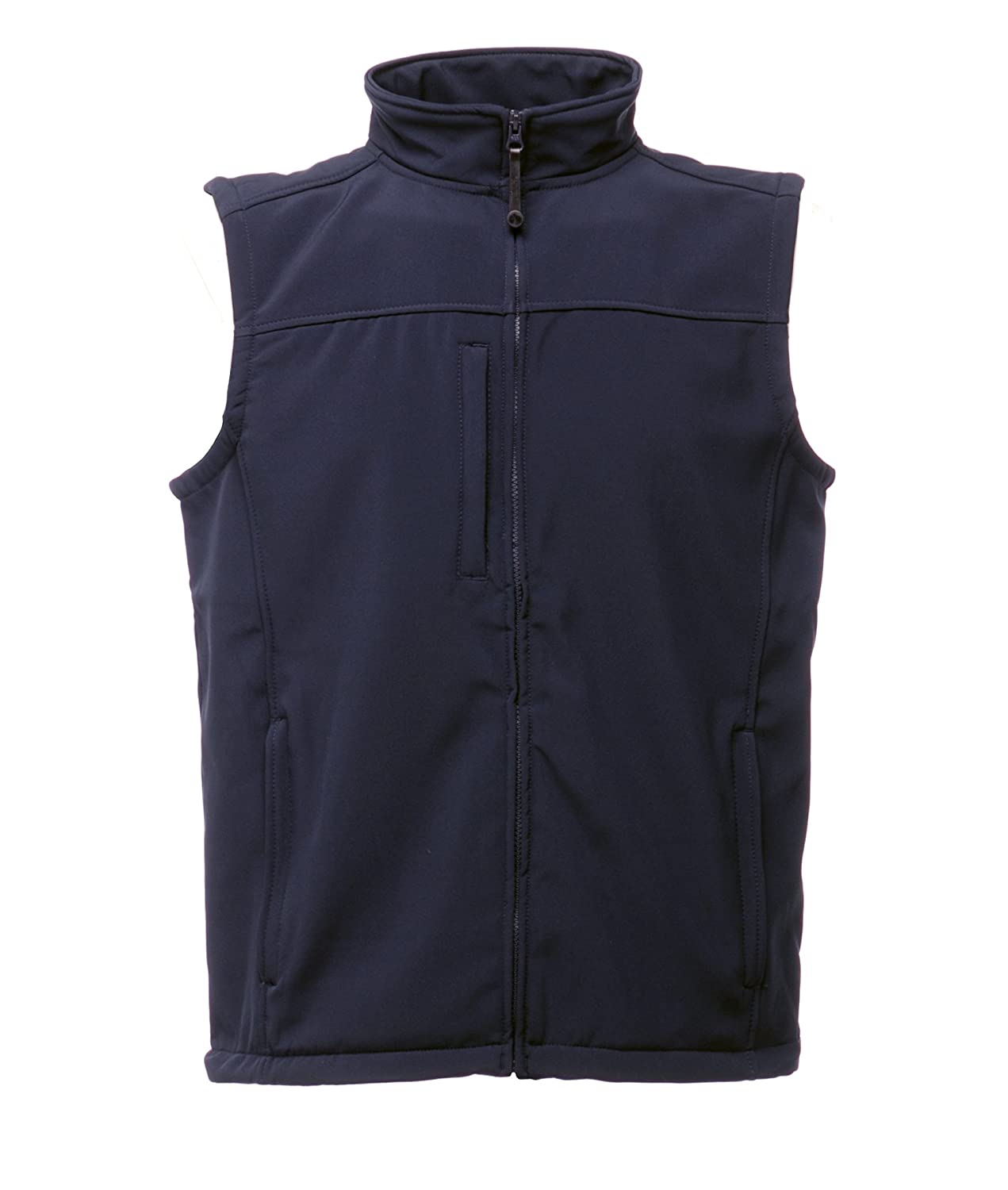 Regatta TRA788 08180 Men's Flux Soft Shell Plain Turtleneck Sleeveless Jacket, X-Large, Blue, Navy, Navy/Navy, XL