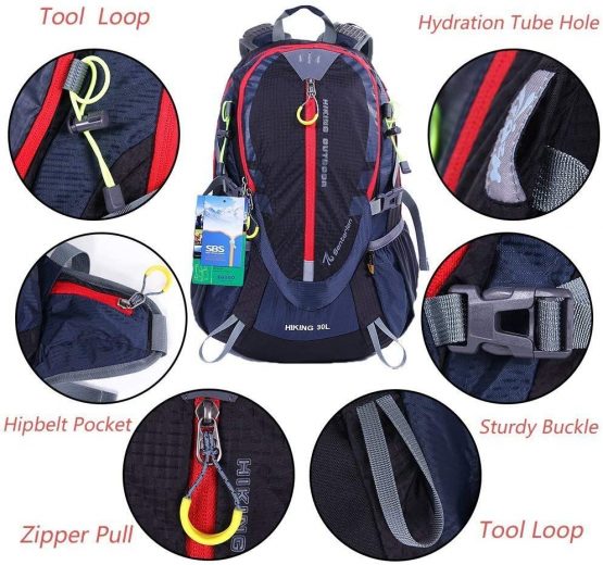 EGOGO 30L Outdoor Cycling Hiking Water-resistant Backpack Running Camping Daypack with Rain Cover S2310 - Image 4