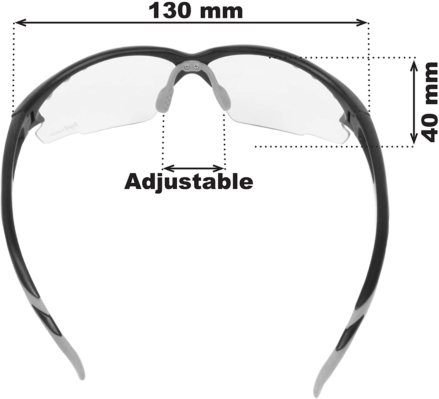 Rapid Eyewear 'Expert Clear' Cycling and Sports Glasses for Men & Women. UV 400 Sunglasses. Impact Resistant Transparent Lenses. Also for Squash Cricket - Image 3