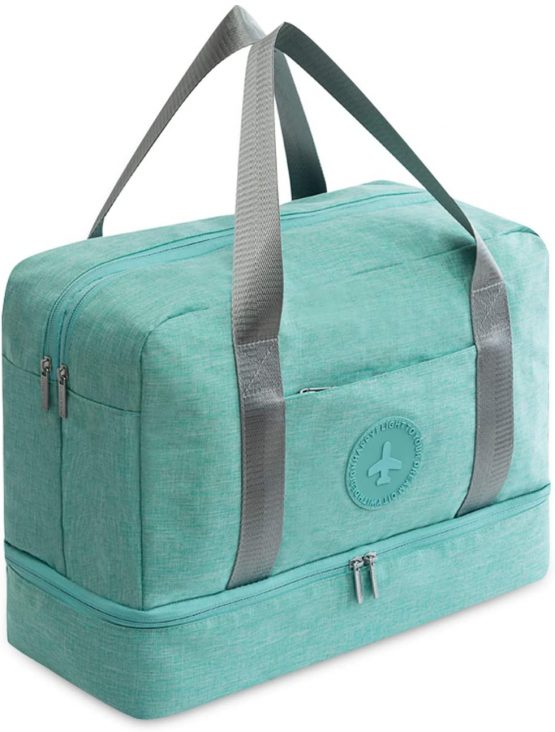 FANDARE Travel Duffel Bag for Women & Men Waterproof Overnight Weekend Bag Lightweight Travel Luggage Bag for Sports, Gym, Vacation Green