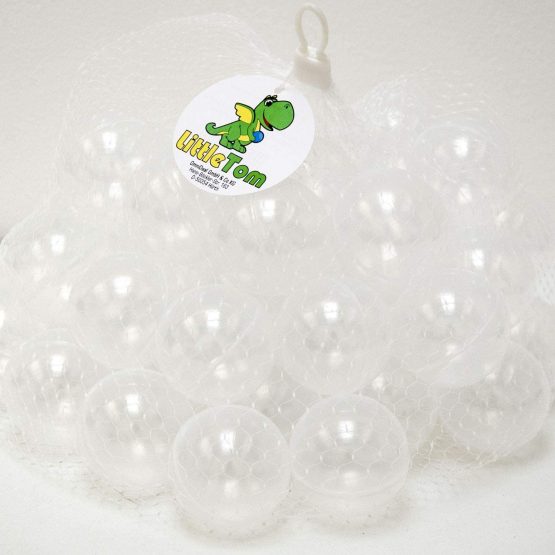 LittleTom 50 Plastic Balls 5.5cm to fill children's ball pits Transparent - Image 4