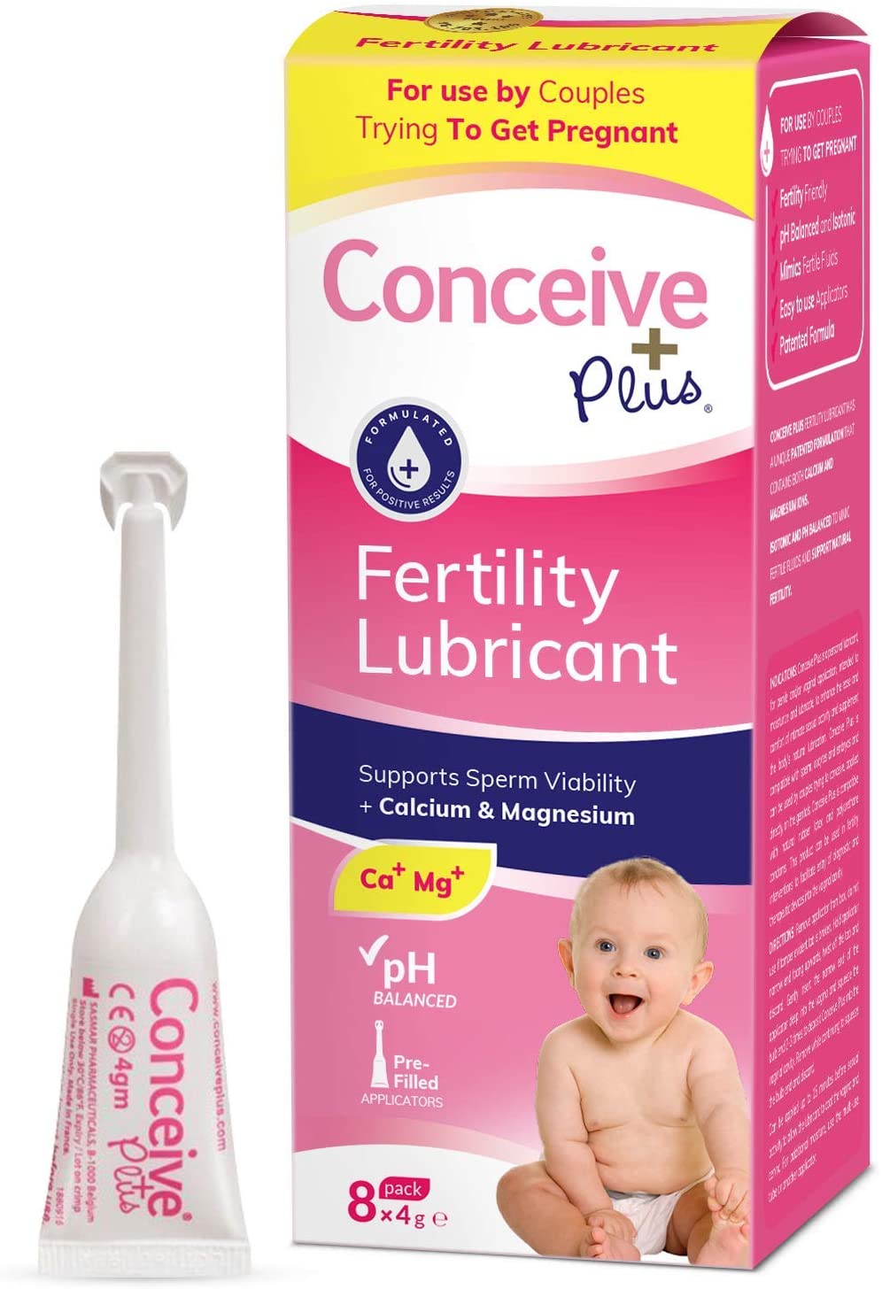 Concieve Plus Fertility Lubricant in Pre-Filled Applicators, Fertility Friendly Lube for Couples Trying for a Baby