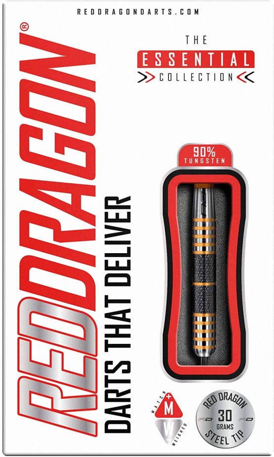 RED DRAGON Amberjack 24g, 26g, 28g or 30g Tungsten Darts Set with Flights and Stems - Image 4