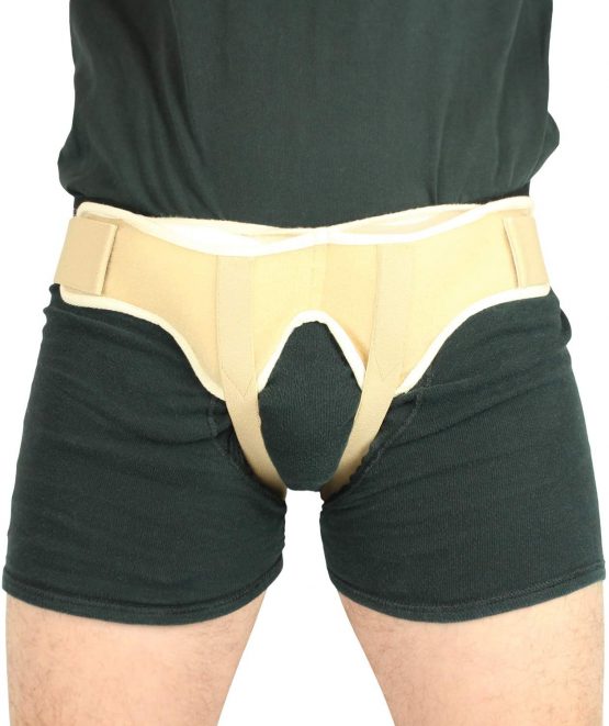 Vive Hernia Belt - Hernia Support Truss for Single/Double Inguinal or Sports Hernia - Two Removable Compression Pads & Adjustable Groin Straps - Surgery Recovery (Medium)
