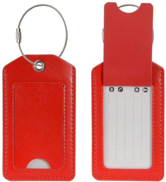 COCASES Passport Holder, RFID Blocking PU Leather UK and European Passport Cover Case with 2 Luggage Tags (Red) - Image 4