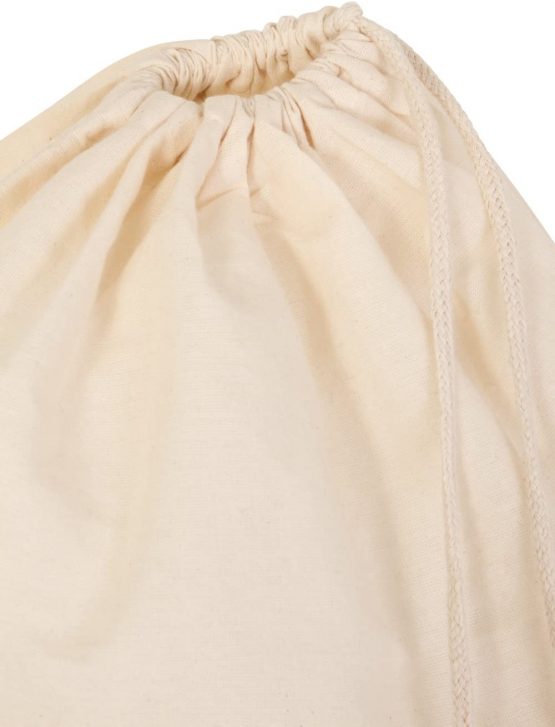 Bronta Mill Plain natural 100% cotton eco friendly drawstring/stuff bags - Size XL - Image 3