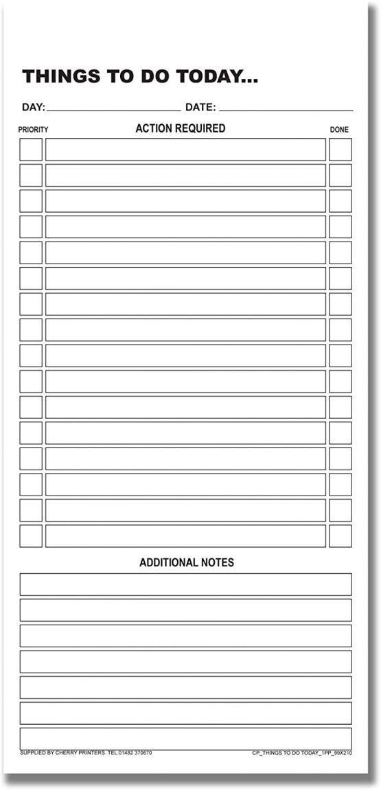Cherry Things to Do Today Book 99mm x 210mm 100pages 80gsm - Image 3