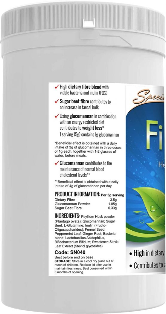 Specialist Supplements Fibre and Full Healthy Bowels and Weight Loss Blend - Image 4