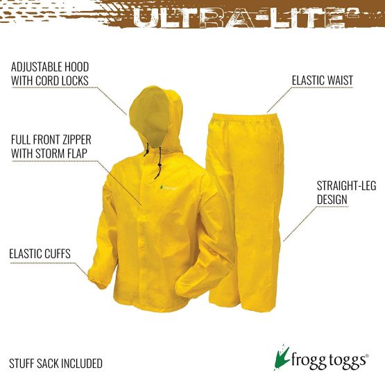 FROGG TOGGS Men's Ultra-lite2 Waterproof Breathable Protective Rain Suit Rainwear - Image 2