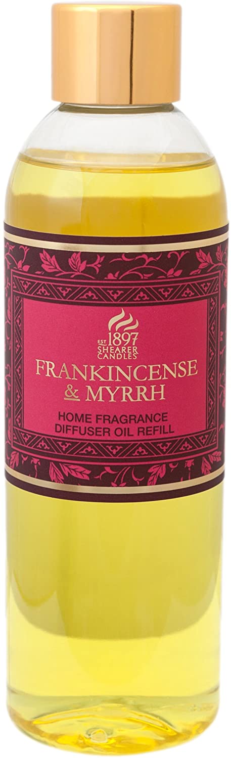 Shearer Candles 200 ml Frankincense and Myrrh Scented Reed Diffuser Refill, Transparent